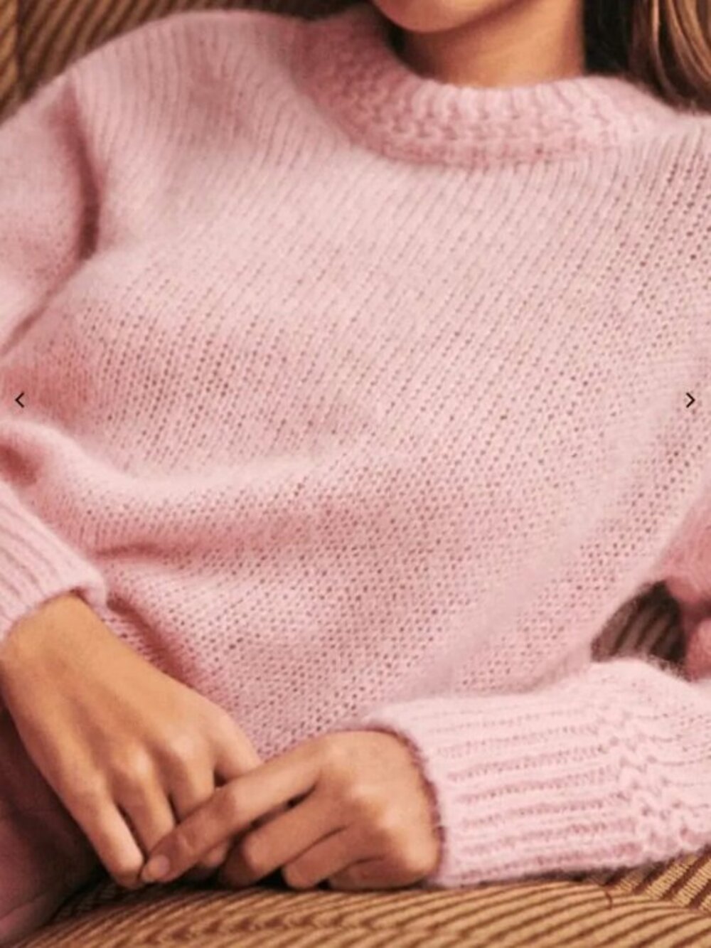 EUC Sezane Chuck Mohair Alpaca Crewneck Sweater Pink Small - Picture 1 of 6